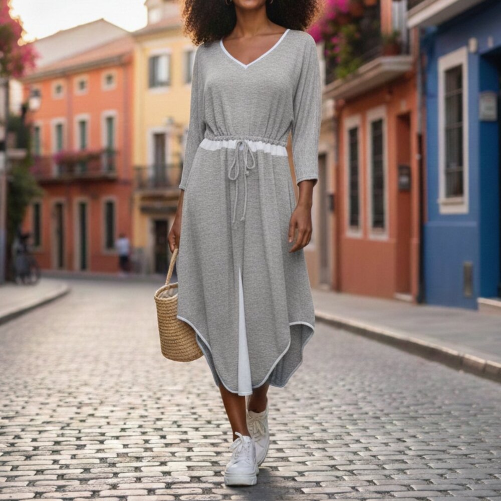 ❤️ Sahalie Gray Midi Dress